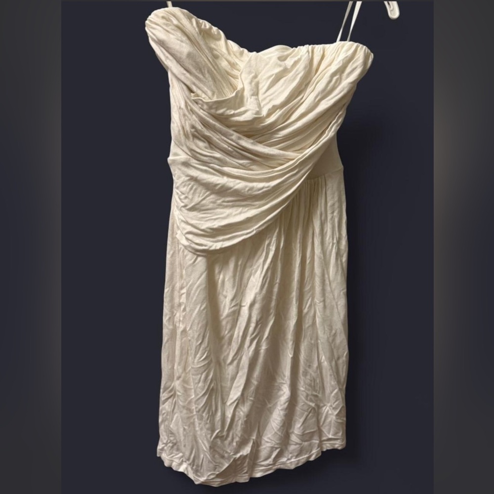 Express White Strapless Mini Dress